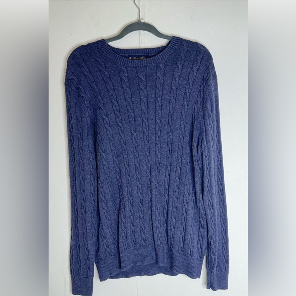 Brooks Brothers Supima Cotton Cable Knit Sweater Size XL